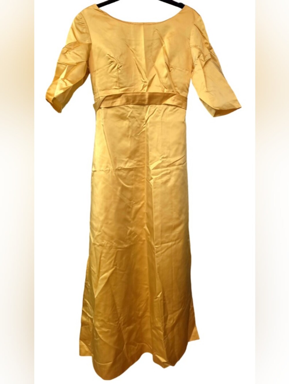 60s Wedding Gold Satin Gown
